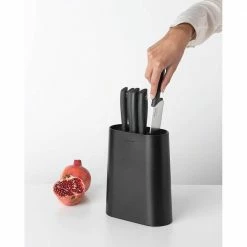 Best Sale ๐ Tasty 5-Knife Plastic Knife Block Set by Brabantia ๐คฉ 12 Best Sale ๐ Tasty 5-Knife Plastic Knife Block Set by Brabantia ๐คฉ -Cutlery Sales gray brabantia knife blocks storage 123061 44 1000