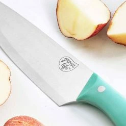 Outlet 😀 13-Piece High Carbon Stainless Steel Turquoise Wood Knife Block Set by GreenLife 👏 -Cutlery Sales greenlife knife sets cc005808 001 fa 1000