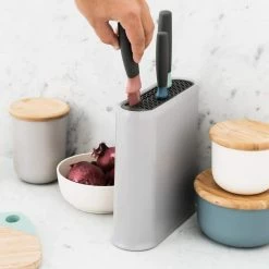 Buy 🤩 Leo Universal Knife Block with Removable Insert by BergHOFF 🔥 -Cutlery Sales grey berghoff knife blocks storage 3950117 31 1000