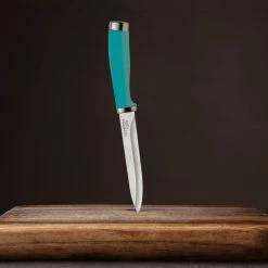 Hot Sale 🎁 Epicure 15-Piece Stainless Steel Knife Set with Storage Block in True Aqua by HAMPTON FORGE ⌛ -Cutlery Sales hampton forge knife sets hmc01b029t 1f 1000