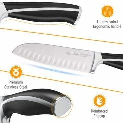 Coupon 😍 7-Piece Stainless Steel Knife Set with Knife Block and And Acacia Cutting Board by harriet ✔️ -Cutlery Sales harriet knife sets hdhtxs0007psdm 1f 1000