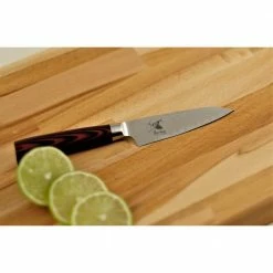 Budget ⌛ 4 in. Paring Knife-Multilayer Steel Blade with VG5 Core Full Tang by HAYABUSA 🛒 -Cutlery Sales hayabusa paring knives 68009 4f 1000
