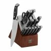 Discount 🛒 Statement 14-Piece Stainless Steel German Self-Sharpening Knife Block Set by Henckels ✔️