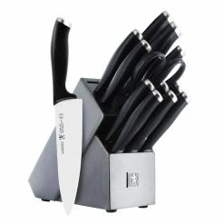 Budget 🥰 Silvercap 14-Piece Knife Block Set by Henckels 💯