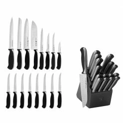 Best reviews of 💯 Everedge Plus 17-Piece Stainless Steel Knife Block Set by Henckels 💯 -Cutlery Sales henckels knife sets 15505 000 4f 1000