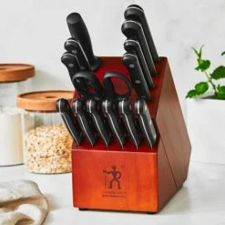 Budget 🎉 Solution 15-Piece Stainless Steel German Knife Block Set by Henckels 🤩 -Cutlery Sales henckels knife sets 17553 000 4f 1000