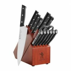 Flash Sale 💯 Everedge Dynamic 14-Piece Stainless Steel German Knife Block Set by Henckels 💯