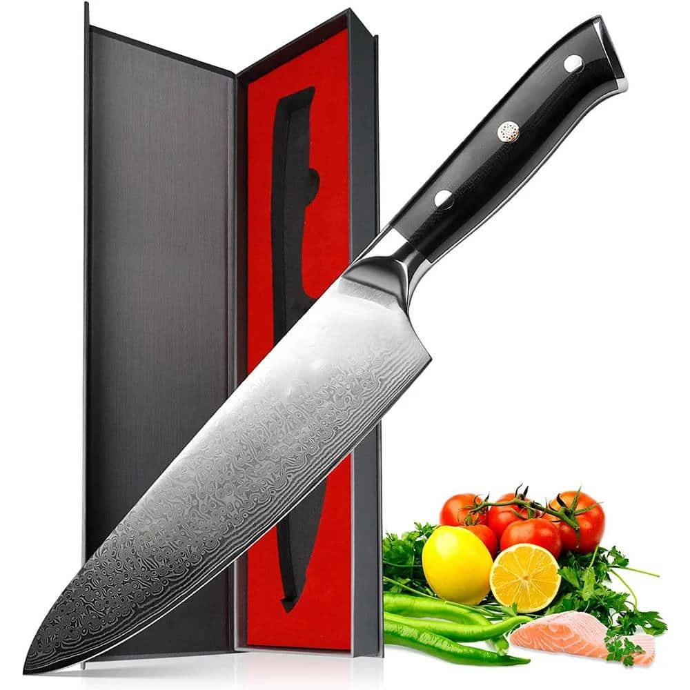 Coupon ✔️ 8 in. High-Carbon Steel Chef's Knife Full Tang Japanese Chef's Knife with Synthetic Polymer Handle by HOMEIBRO 🤩 3 Coupon ✔️ 8 in. High-Carbon Steel Chef's Knife Full Tang Japanese Chef's Knife with Synthetic Polymer Handle by HOMEIBRO 🤩
