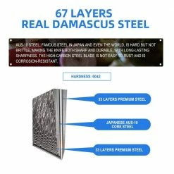 Coupon 🥰 8 in. High-Carbon Steel Partial Tang Japanese Chef's Knife with Synthetic Polymer Handle (Set of 1) by HOMEIBRO 👍 -Cutlery Sales homeibro chef s knives x002z1ufjj 4f 1000