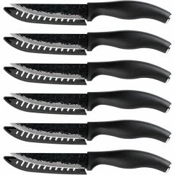 Budget ✔️ 4.5 in. Stainless Steel Partial Tang Serrated Edge Steak Knife with Alloy Steel Handle (Set of 6) by HOMEIBRO 😀