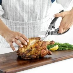 Wholesale 🔔 Heavy-Duty 9.5 in. Grey Multi-Purpose Stainless Steel Kitchen Scissors Poultry Shears by JoyJolt 🤩 -Cutlery Sales joyjolt kitchen shears jkt15112 1f 1000