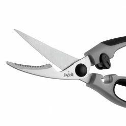 Wholesale 🔔 Heavy-Duty 9.5 in. Grey Multi-Purpose Stainless Steel Kitchen Scissors Poultry Shears by JoyJolt 🤩 -Cutlery Sales joyjolt kitchen shears jkt15112 44 1000