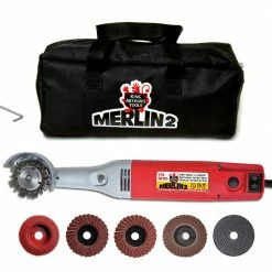 Outlet 🥰 1 Amp 2 in. Corded Mini Angle Grinder Merlin2 Carving Set by King Arthur's Tools 😀