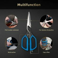 Deals 👏 Heavy Duty 9.25 in. Blue Multi Stainless Steel Purpose Kitchen Shears (Set of 1) by cadeninc 🥰 11 Deals 👏 Heavy Duty 9.25 in. Blue Multi Stainless Steel Purpose Kitchen Shears (Set of 1) by cadeninc 🥰 -Cutlery Sales kitchen shears rain lqd11 hgag 1f 1000
