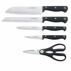 Deals 💯 6-Piece Stainless Steel Knife Block Set with Natural Color Wood Block by Unbranded 😉 -Cutlery Sales knife sets ab3006gb d4 1000