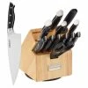 Brand new 🔥 15-Piece Black Stainless Steel Knife Set with Rotating Swivel Block by Cuisinart 🎁 -Cutlery Sales knife sets c77trr 15p 64 1000