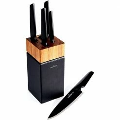Best reviews of 👏 Onyx High Carbon German 7-Piece Stainless Steel Kitchen Knife Block Set by GRANDTIES ❤️
