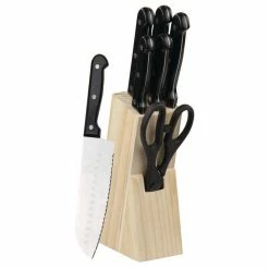 Flash Sale 🎁 7-Piece Black Knife Set with Block by Unbranded 🥰