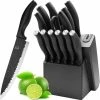 Hot Sale 👍 14-Piece Kitchen Knife Set with Wooden Block and Sharpener by Movisa 🎁 -Cutlery Sales knife sets mvdjs11 64 1000