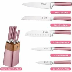 Hot Sale ✔️ 6-Piece Kitchen Knife Set with Wooden Block by Movisa 🧨 -Cutlery Sales knife sets mvdjs18 4f 1000