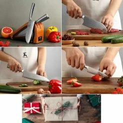 Coupon 👍 Damascus Kitchen Knife Set with Manchurian Ash Block, 4 Pieces by NANFANG BROTHERS ⭐ 15 Coupon 👍 Damascus Kitchen Knife Set with Manchurian Ash Block, 4 Pieces by NANFANG BROTHERS ⭐ -Cutlery Sales knife sets nb d0519t 4 31 1000