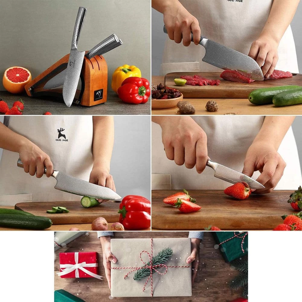 Coupon 👍 Damascus Kitchen Knife Set with Manchurian Ash Block, 4 Pieces by NANFANG BROTHERS ⭐ 9 Coupon 👍 Damascus Kitchen Knife Set with Manchurian Ash Block, 4 Pieces by NANFANG BROTHERS ⭐ - Image 7