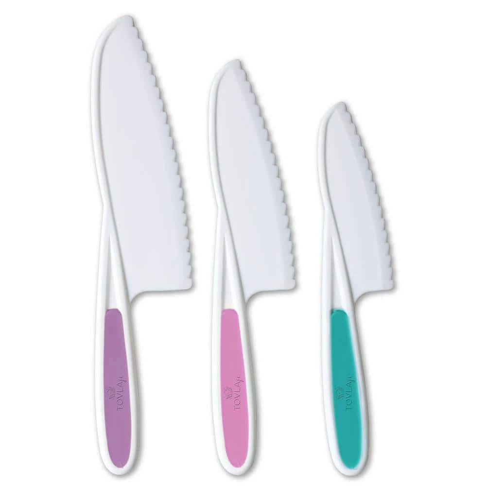 Wholesale π Tovla Jr. Knives for Kids 3-Piece Nylon Kitchen Knife Set (Green) π 3 Wholesale π Tovla Jr. Knives for Kids 3-Piece Nylon Kitchen Knife Set (Green) π