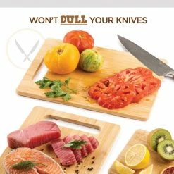 Wholesale 😍 3-Piece Bamboo Cutting Board Set - Wooden Kitchen Boards for Food Prep. 3 sizes 9.5 x 13, 8.5 x 11 and 6 x 8. by Bambusi 🎉 -Cutlery Sales light brown wood bambusi cutting boards bel cb 1f 1000