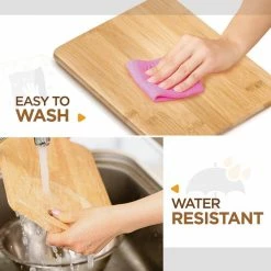 Wholesale 😍 3-Piece Bamboo Cutting Board Set - Wooden Kitchen Boards for Food Prep. 3 sizes 9.5 x 13, 8.5 x 11 and 6 x 8. by Bambusi 🎉 -Cutlery Sales light brown wood bambusi cutting boards bel cb 44 1000