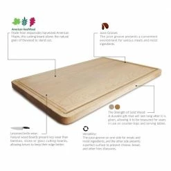 Hot Sale 🎁 Delice Maple Cutting Board with Juice Drip Groove by Casual Home ⌛ -Cutlery Sales maple casual home cutting boards cb01201 d4 1000