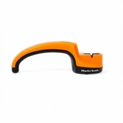 New 😀 Heavy-Duty Tungsten Manual Knife Sharpener in Orange by Master Grade 🎁