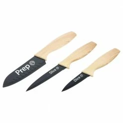 Cheapest 🥰 3-Piece Knife Set with Ergonomic Handles by MasterChef 🛒