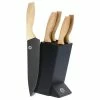 Cheapest 🥰 5-Piece Knife Set With Ergonomic Handles and Knife Block by MasterChef ✨ -Cutlery Sales masterchef knife sets vrd259102123 64 1000