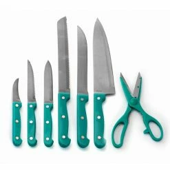 Coupon 👏 14-Piece Cutlery Set in Teal by MegaChef 🎉 -Cutlery Sales megachef knife sets 985115721m c3 1000