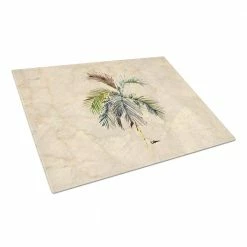 Discount 🤩 Palm Tree Tempered Glass Large Cutting Board by Caroline's Treasures ✨