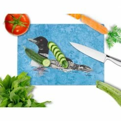Deals 🔔 Loon Tempered Glass Large Cutting Board by Caroline's Treasures 🌟 -Cutlery Sales multi color caroline s treasures cutting boards 8718lcb 31 1000