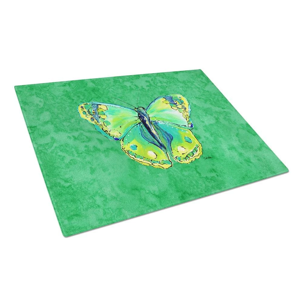 Coupon 😍 Butterfly Green on Green Tempered Glass Large Cutting Board by Caroline's Treasures 🔔 3 Coupon 😍 Butterfly Green on Green Tempered Glass Large Cutting Board by Caroline's Treasures 🔔