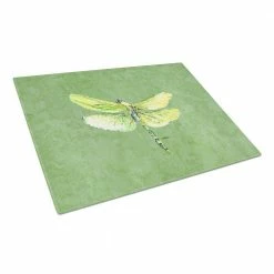 Discount 🧨 Dragonfly on Avocado Tempered Glass Large Cutting Board by Caroline's Treasures 😍