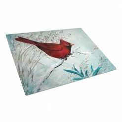 Budget 👏 Cardinal Winter Red Bird Tempered Glass Large Cutting Board by Caroline's Treasures 🔔