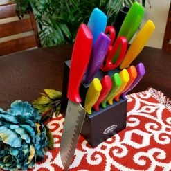 Best reviews of ⌛ Kade 14-Piece Knife Set by Oster 🔥 -Cutlery Sales multicolor oster knife blocks storage 98595642m 44 1000