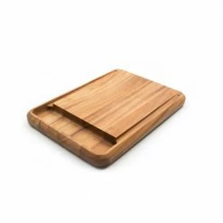 Wholesale ✔️ 10.5 in. x 15 in. x 1.25 in. Rectangle Acacia Wood Edge Grain Cutting Board by IRONWOOD GOURMET 🥰