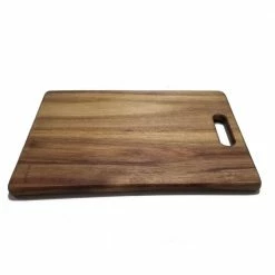 Discount 👍 13.75 in. x 9.75 in. x 0.75 in. Rectangular Acacia Wood Cutting Board by BergHOFF 🎉