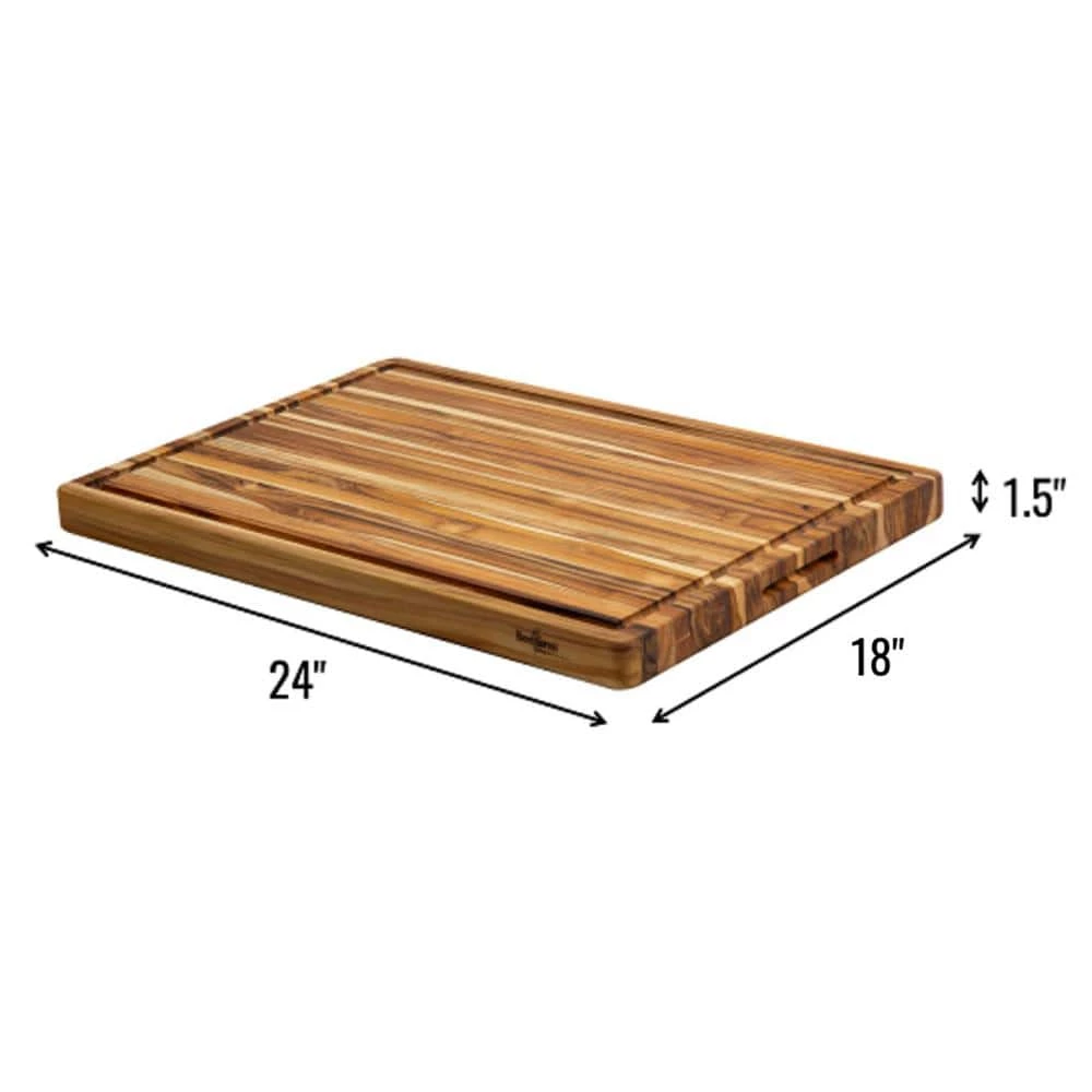 Promo ✨ 24 in. 3-Piece Rectangular Real Teak Wood Cutting Board With Juice Groove by Unbranded ✔️ 5 Promo ✨ 24 in. 3-Piece Rectangular Real Teak Wood Cutting Board With Juice Groove by Unbranded ✔️ - Image 3