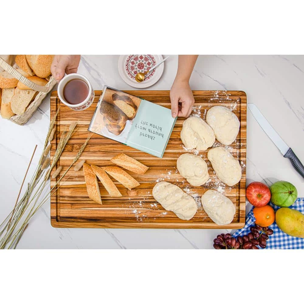 Promo ✨ 24 in. 3-Piece Rectangular Real Teak Wood Cutting Board With Juice Groove by Unbranded ✔️ 8 Promo ✨ 24 in. 3-Piece Rectangular Real Teak Wood Cutting Board With Juice Groove by Unbranded ✔️ - Image 6