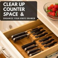 Flash Sale 🌟 Knife Capacity 12-Knives Bamboo Knife Block by Unbranded 💯 -Cutlery Sales natural knife blocks storage lnn sy110503218 66 1000