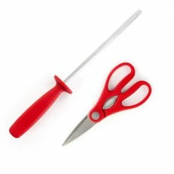 Best deal 👍 Steffen 14 Piece Stainless Steel Knife Set in Red with Hardwood Storage Block by Oster ⭐ -Cutlery Sales oster knife sets 985114547m d4 1000