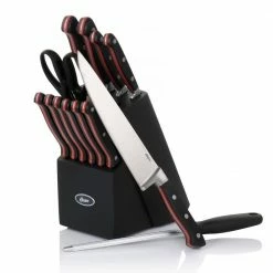 Discount 😍 Durbin 14- Piece Stainless Steel Knife Set with Wood Block by Oster 🧨 -Cutlery Sales oster knife sets 985115157m 44 1000