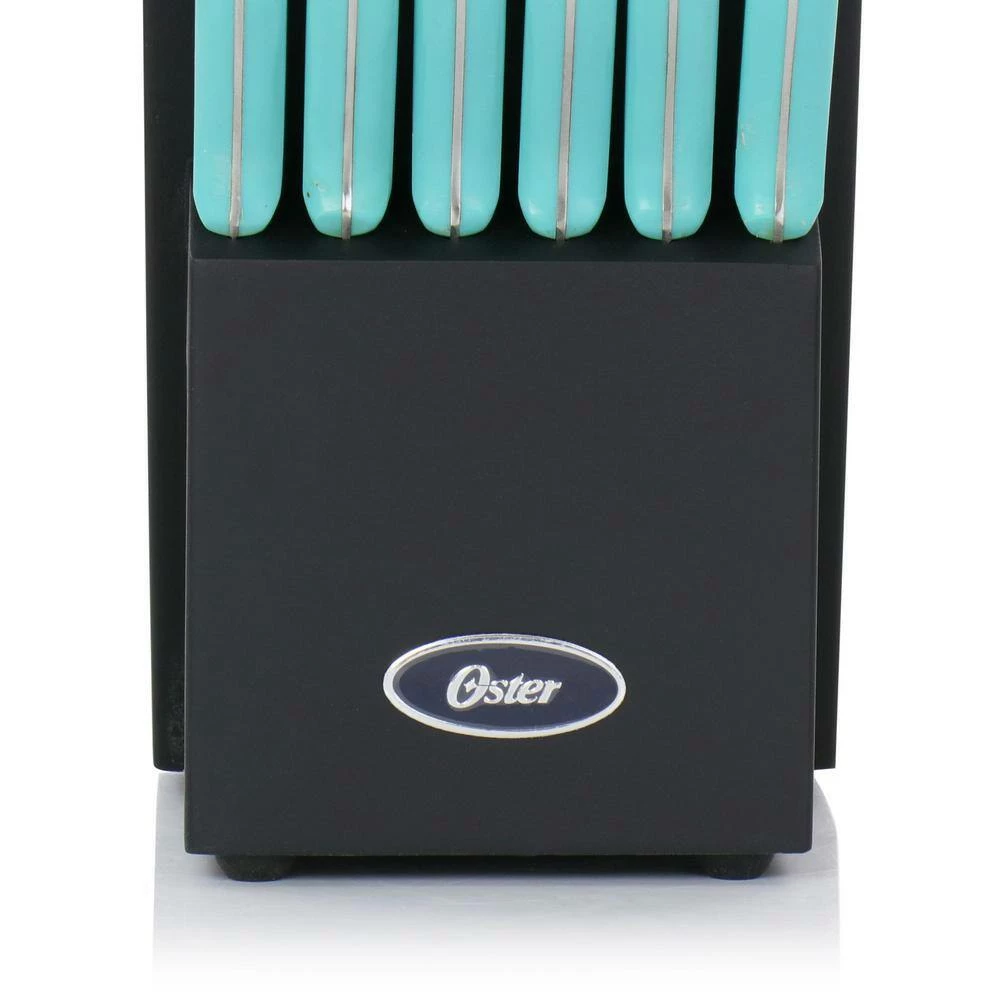 Best Pirce ๐ Evansville 14- Piece Stainless Steel Knife Set in Light Blue with Wood Block by Oster ๐ 6 Best Pirce ๐ Evansville 14- Piece Stainless Steel Knife Set in Light Blue with Wood Block by Oster ๐ - Image 4