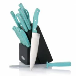 Best Pirce ๐ Evansville 14- Piece Stainless Steel Knife Set in Light Blue with Wood Block by Oster ๐ 11 Best Pirce ๐ Evansville 14- Piece Stainless Steel Knife Set in Light Blue with Wood Block by Oster ๐ -Cutlery Sales oster knife sets 985115261m 4f 1000
