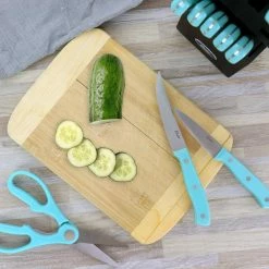 Best Pirce ๐ Evansville 14- Piece Stainless Steel Knife Set in Light Blue with Wood Block by Oster ๐ 15 Best Pirce ๐ Evansville 14- Piece Stainless Steel Knife Set in Light Blue with Wood Block by Oster ๐ -Cutlery Sales oster knife sets 985115261m 76 1000